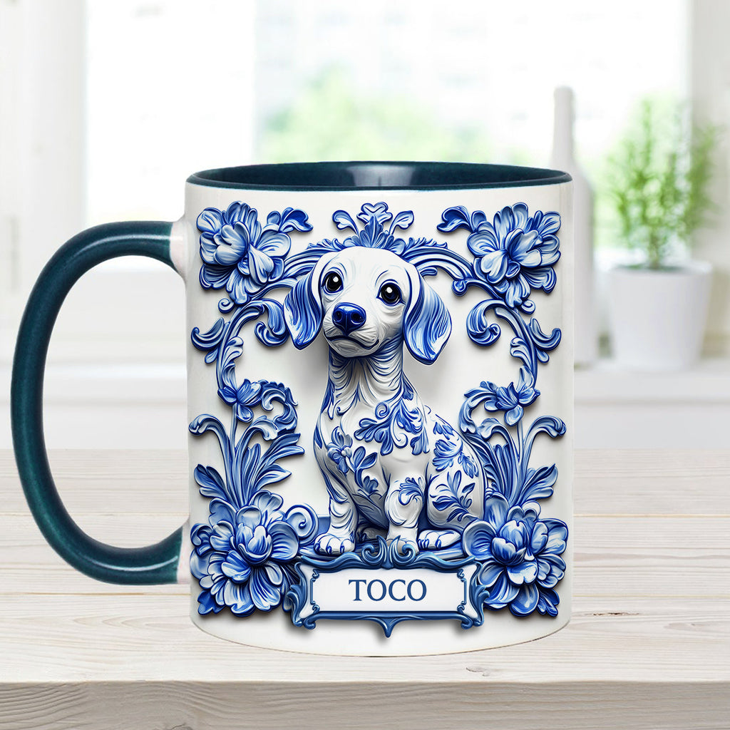 Mug personnalisé en porcelaine avec motif teckel