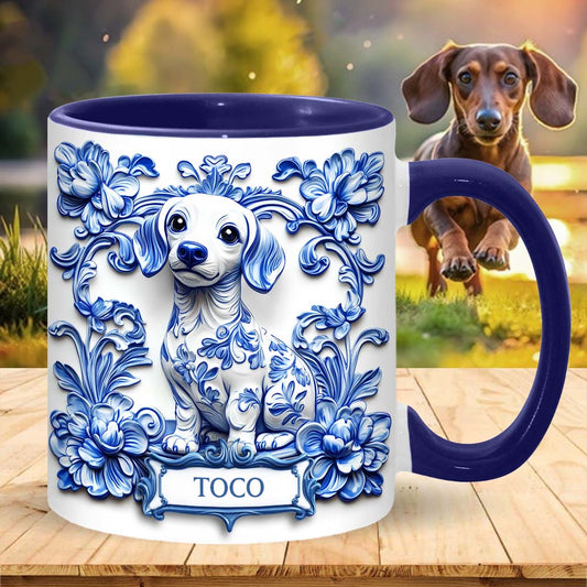 Porzellan-Dackel – personalisierte Tasse mit Hundemotiv