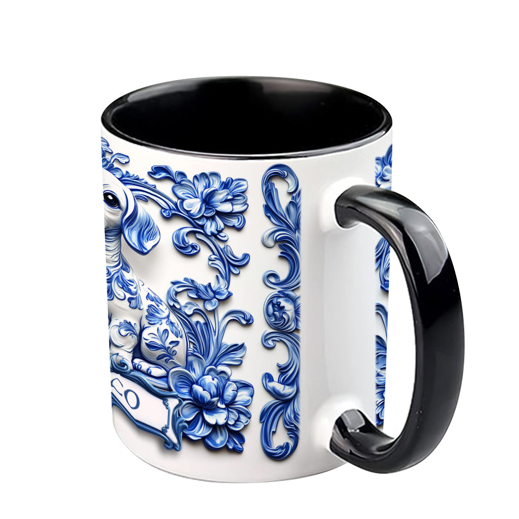 Mug personnalisé en porcelaine avec motif teckel