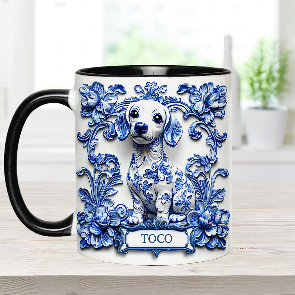 Mug personnalisé en porcelaine avec motif teckel
