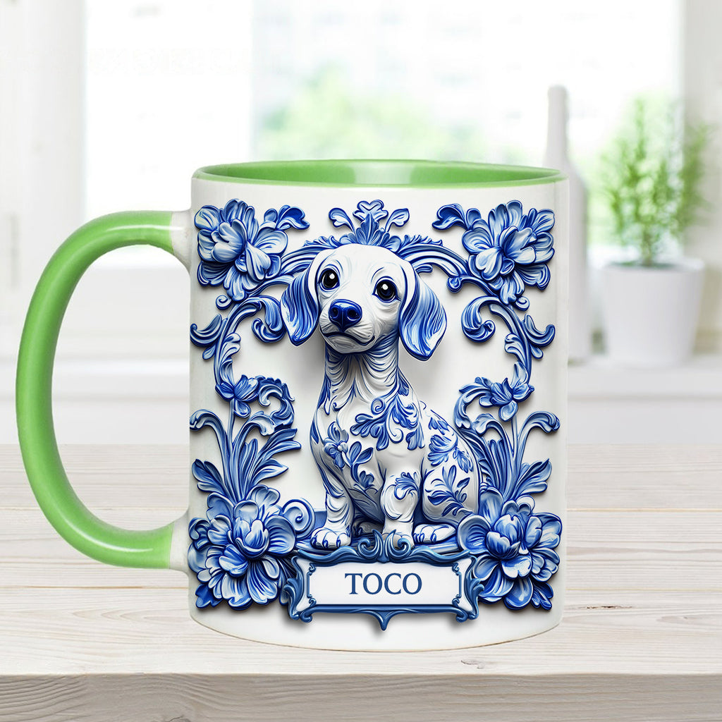 Mug personnalisé en porcelaine avec motif teckel