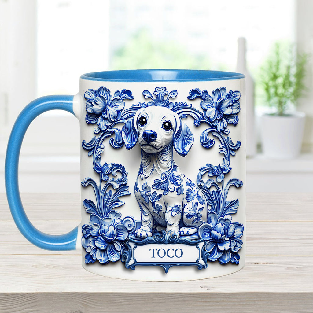 Mug personnalisé en porcelaine avec motif teckel