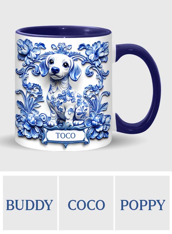 Mug personnalisé en porcelaine avec motif teckel