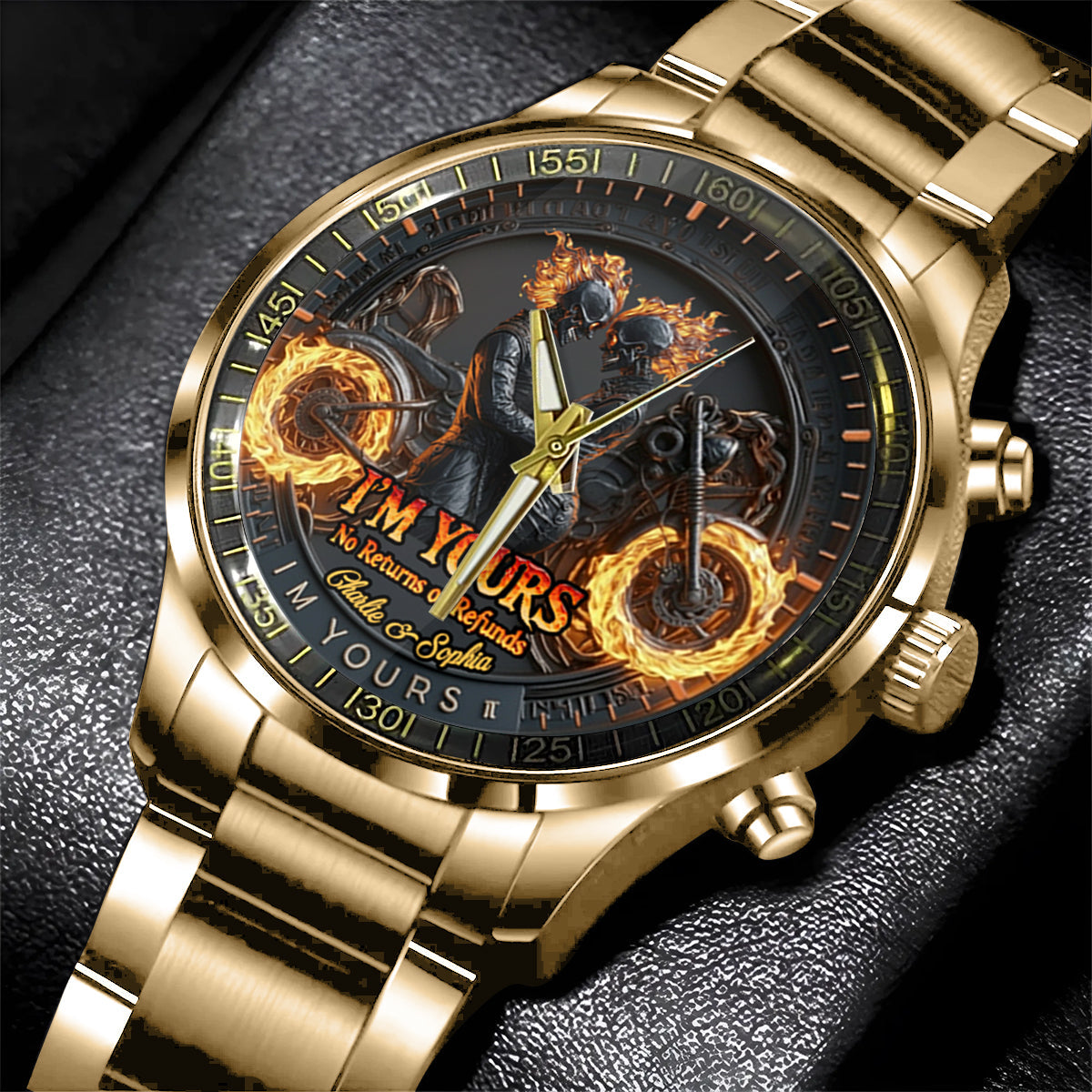 Ich gehöre dir – personalisierte Biker-Handuhr
