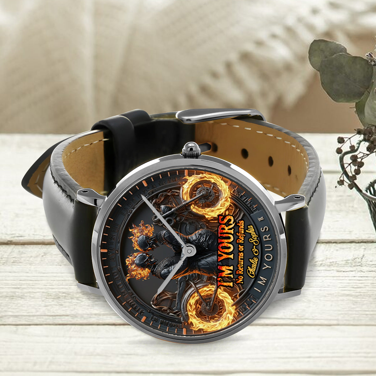 Ich gehöre dir – personalisierte Biker-Handuhr