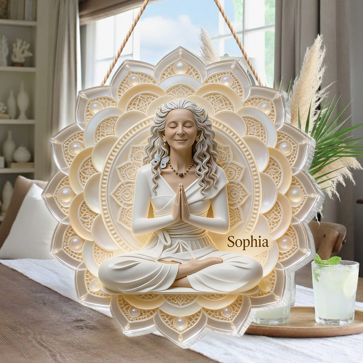 Just Breath - Personalized Yoga LED Light Acrylic Sign