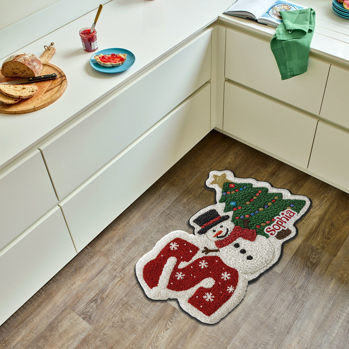 Weihnachtsgeschenke für Ihre Lieben – Personalisierter, rutschfester Familienteppich
