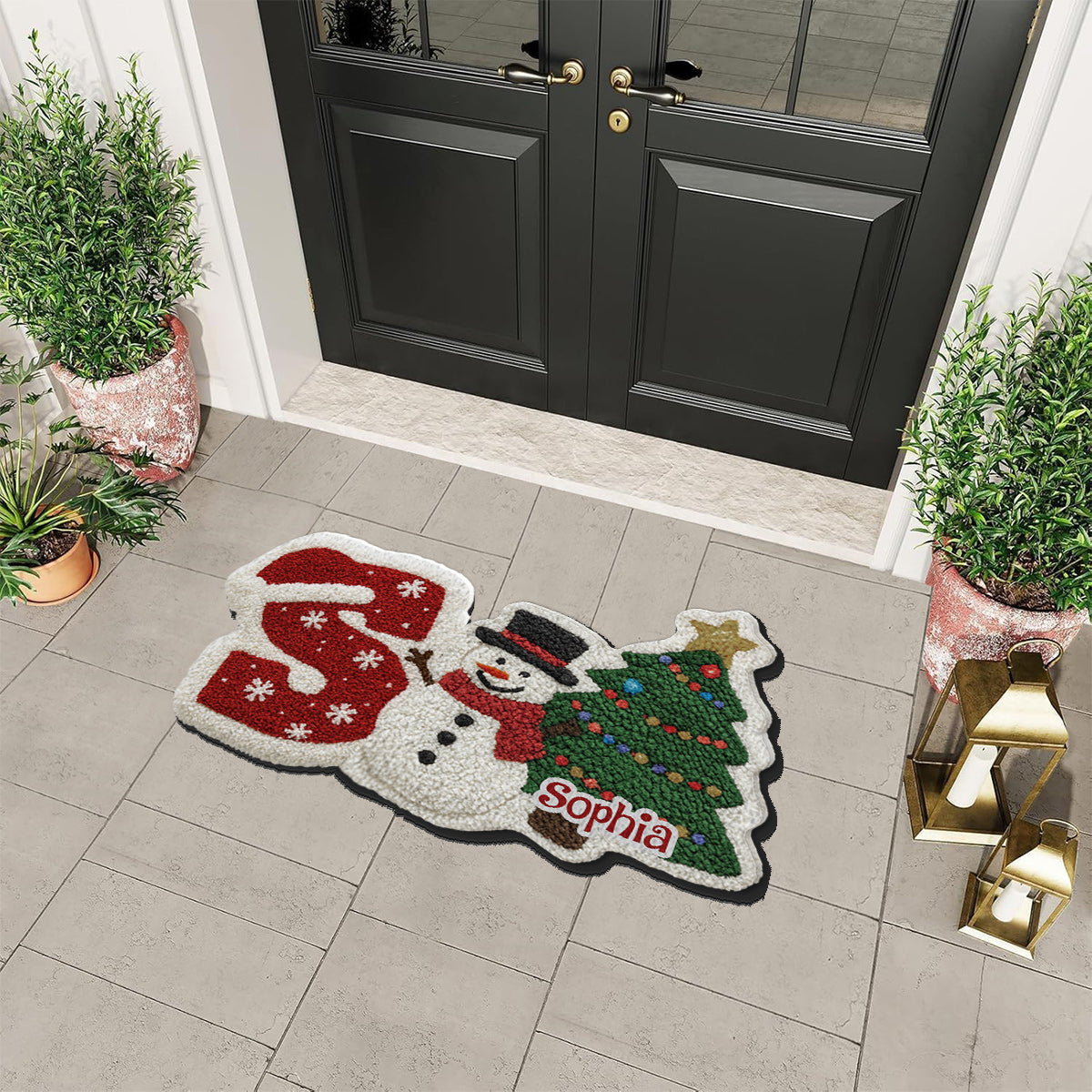 Weihnachtsgeschenke für Ihre Lieben – Personalisierter, rutschfester Familienteppich