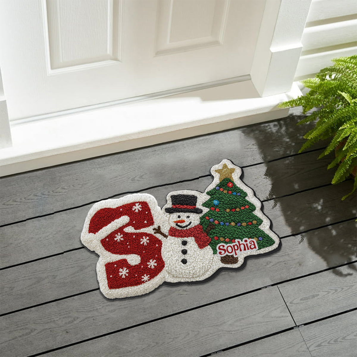 Weihnachtsgeschenke für Ihre Lieben – Personalisierter, rutschfester Familienteppich