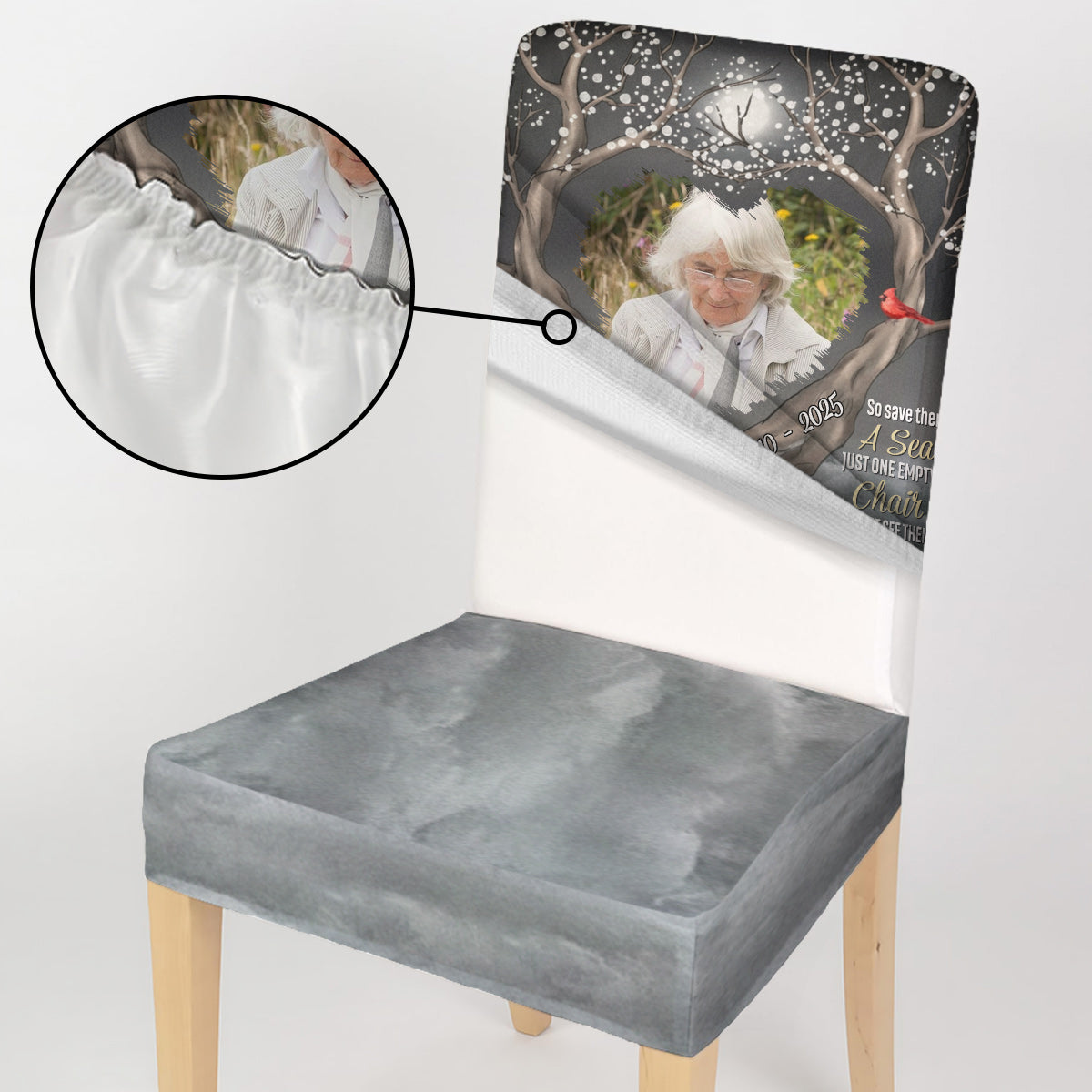 Those We Love Don't Go Away - Personalized Memorial Chair Cover Set