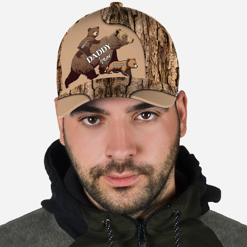 Papa Bär mit Jungen - Personalisierte Bären-Klassiker-Mütze