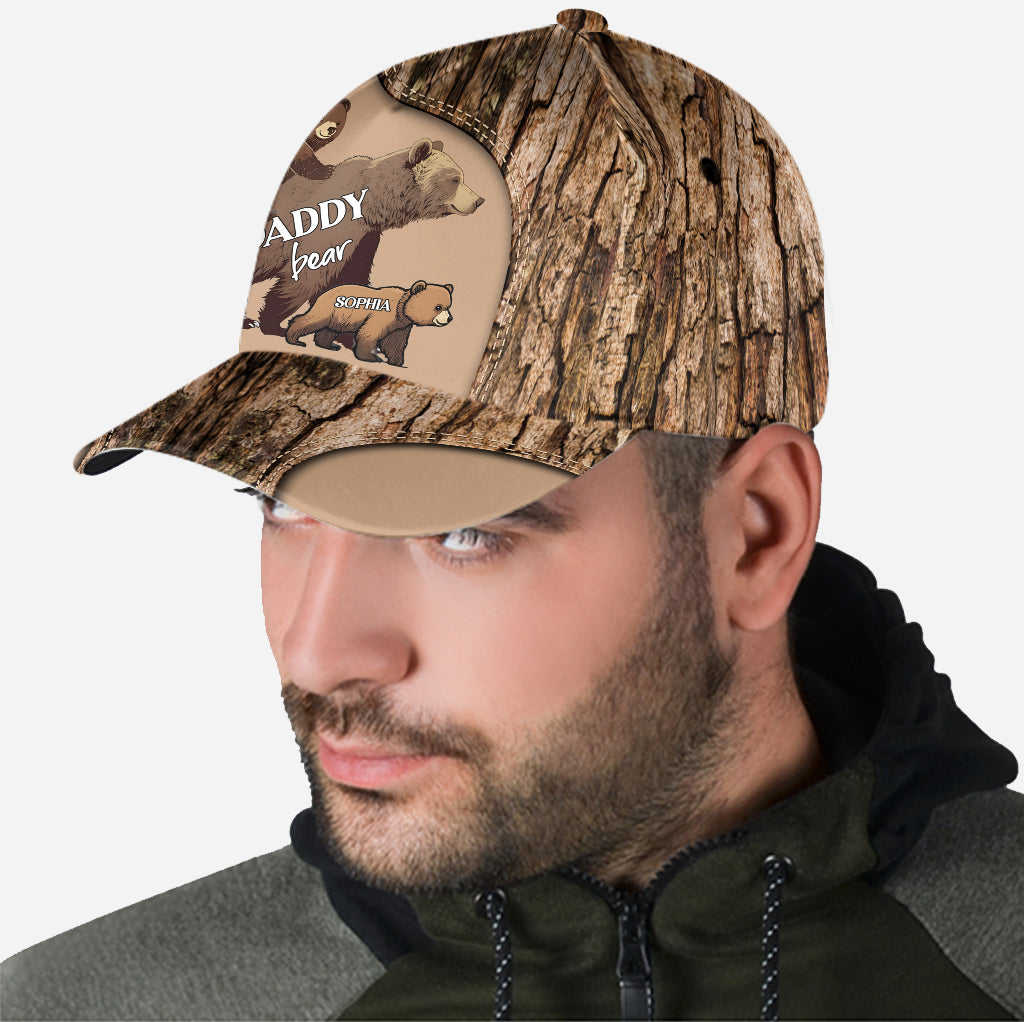 Papa Bär mit Jungen - Personalisierte Bären-Klassiker-Mütze