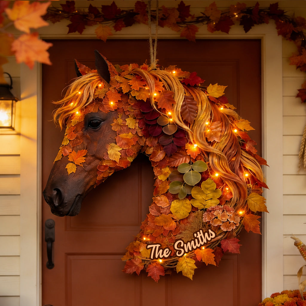 Hello Fall - Personalized Horse LED Light Acrylic Sign