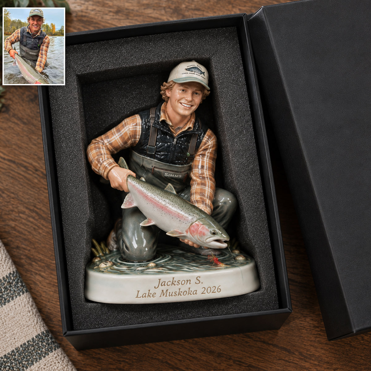 Benutzerdefiniert aus jedem Foto - Personalisierte 3D Angelplakette