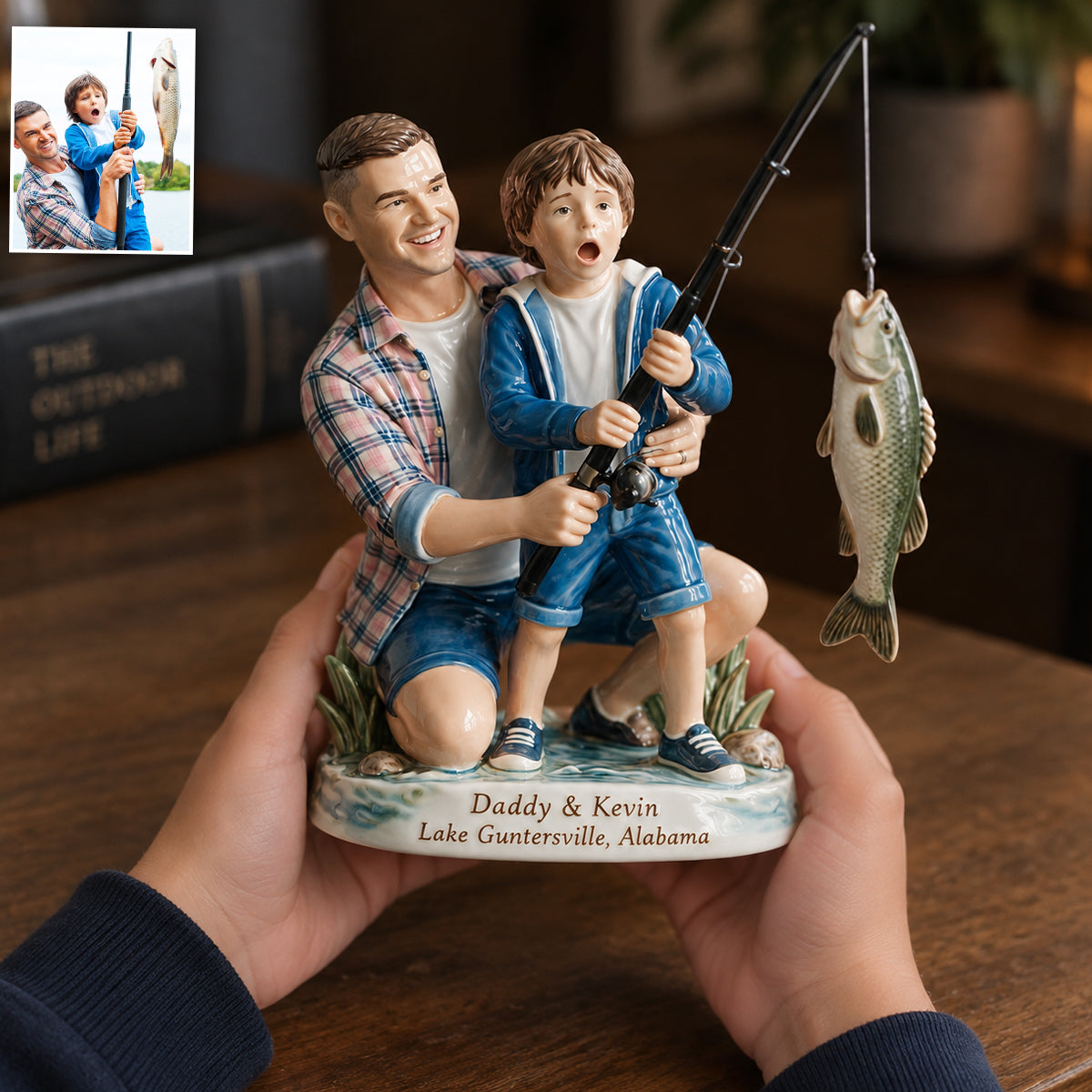Benutzerdefiniert aus jedem Foto - Personalisierte 3D Angelplakette