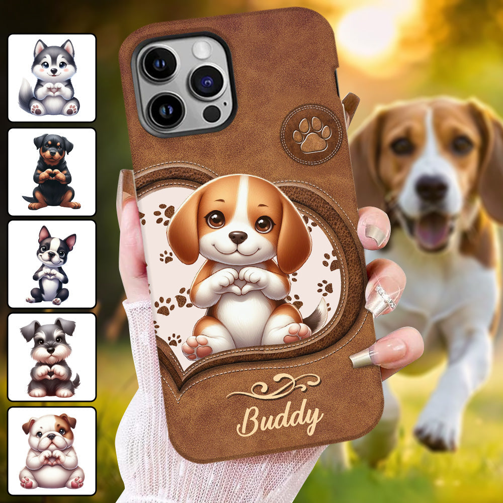 Adorables chiens - Coque de téléphone personnalisée avec imprimé intégral de chien