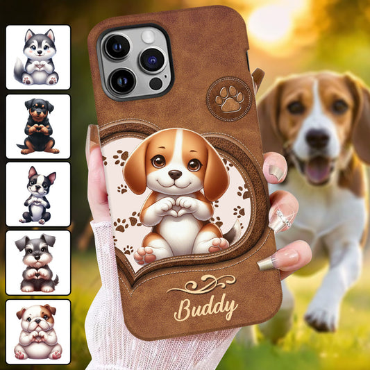 Niedliche, liebenswerte Hunde – personalisierte Handyhülle mit Hundemotiv