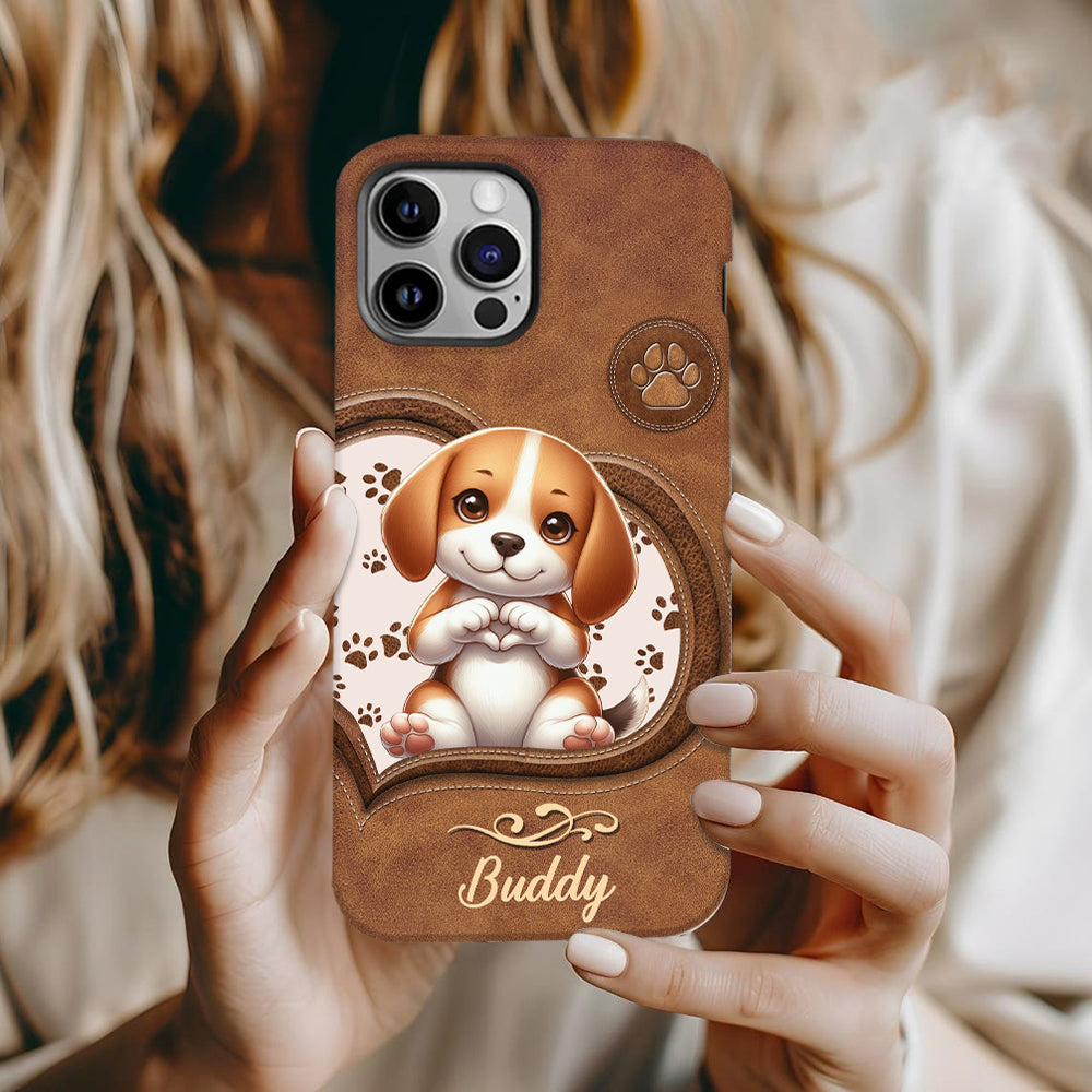 Adorables chiens - Coque de téléphone personnalisée avec imprimé intégral de chien