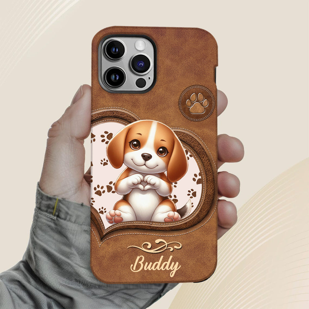 Adorables chiens - Coque de téléphone personnalisée avec imprimé intégral de chien