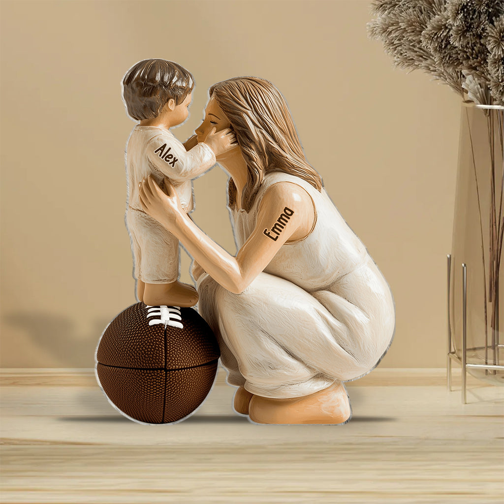 Für jede Sportmutter, Basketballmutter, Fußballmutter, Softballmutter, Baseballmutter – personalisierte Acrylplakette in Basketballform