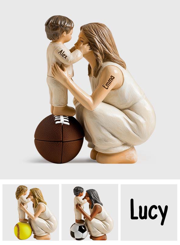 Für jede Sportmutter, Basketballmutter, Fußballmutter, Softballmutter, Baseballmutter – personalisierte Acrylplakette in Basketballform