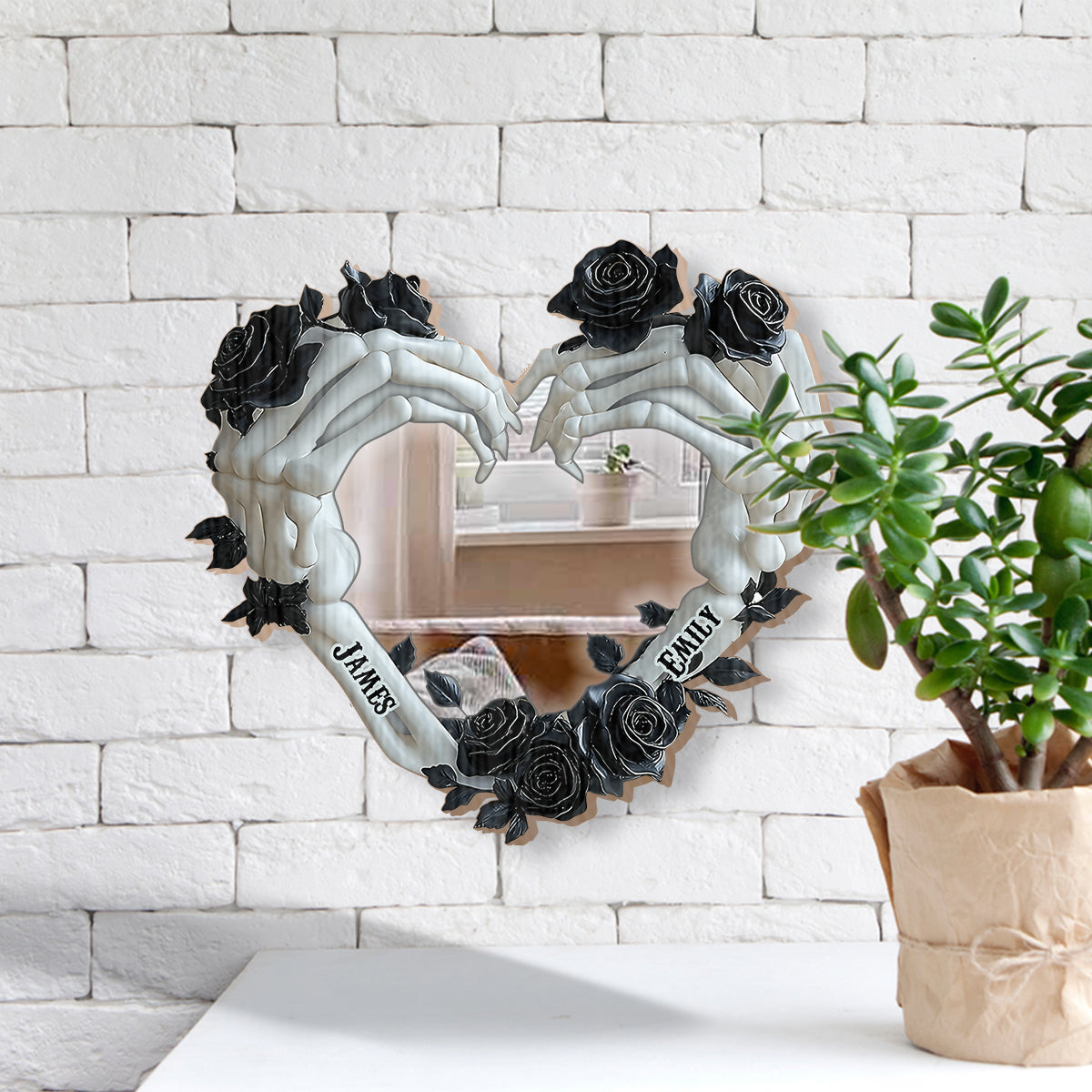 Till Death Do Us Part - Personalized Couple Wall Hanging Mirror