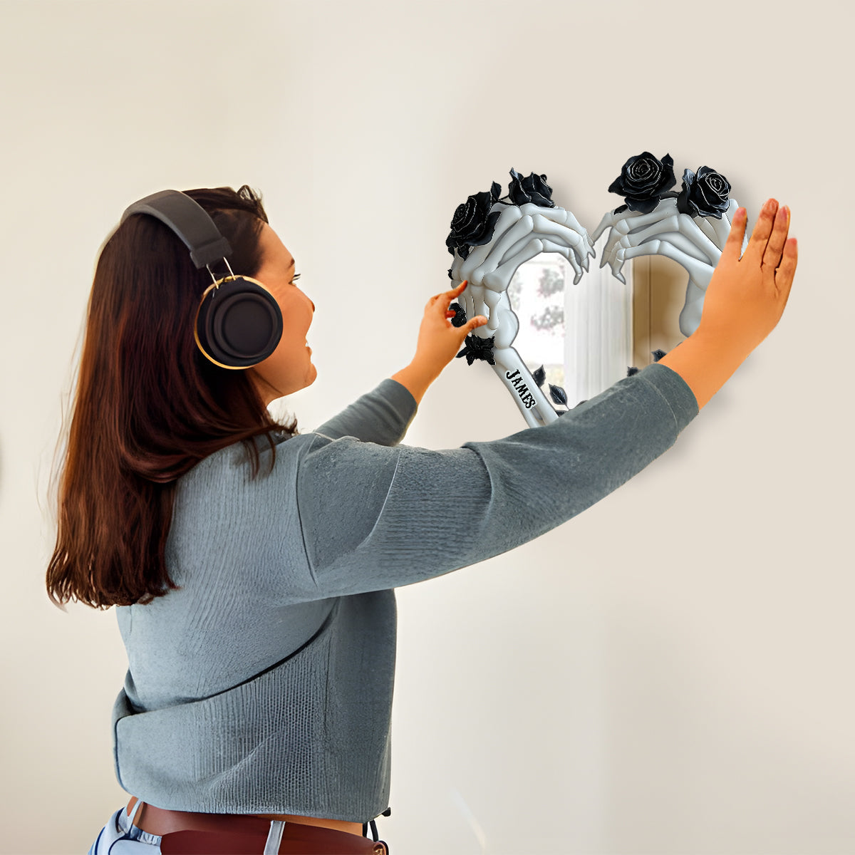 Till Death Do Us Part - Personalized Couple Wall Hanging Mirror