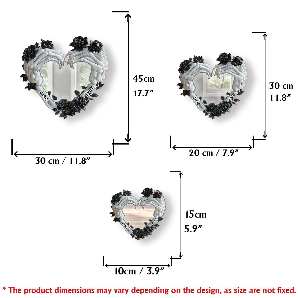 Till Death Do Us Part - Personalized Couple Wall Hanging Mirror