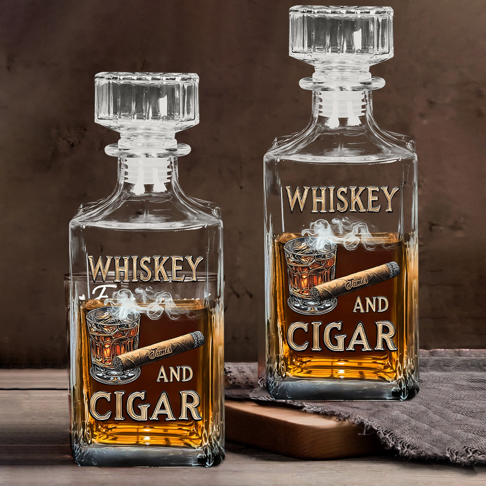 Verre à whisky personnalisé Whiskey And Cigar -