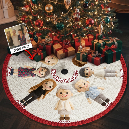 Frohe Weihnachten 2025 – Personalisierte Baumdecke für die Familie
