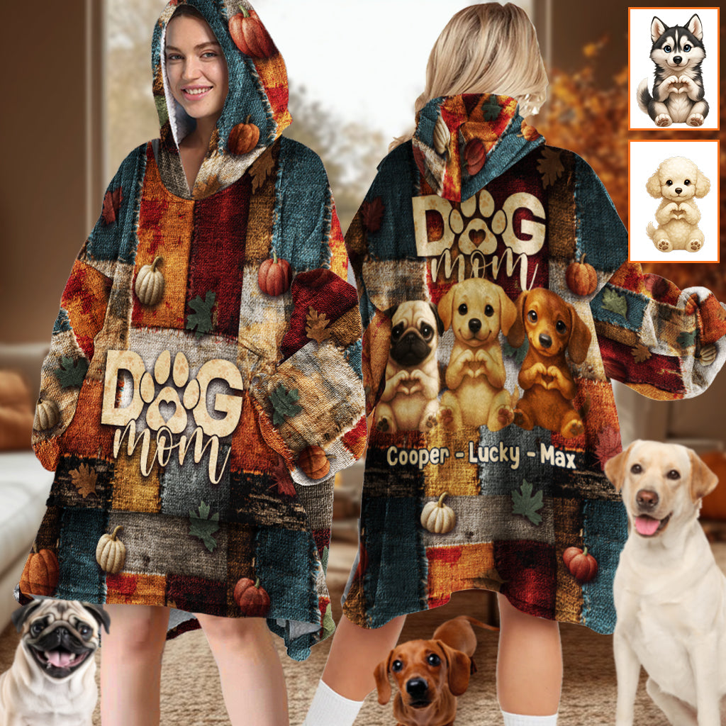 Maman de chien - Couverture à capuche personnalisée pour chien