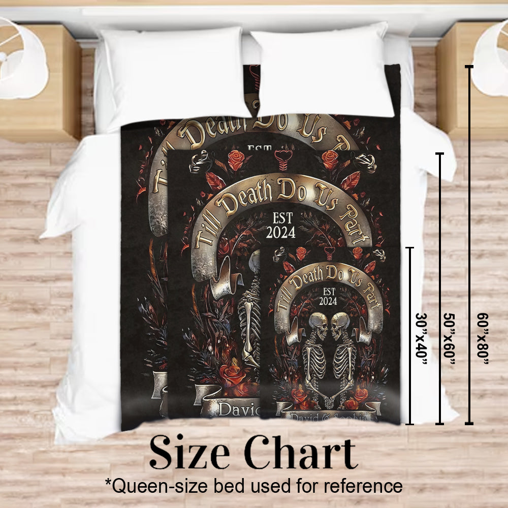 Till Death Do Us Part - Personalized Couple Blanket
