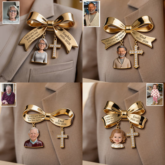 Ich werde dich mit mir tragen - Personalisierte 3D-Prägung Emaille-Anstecker