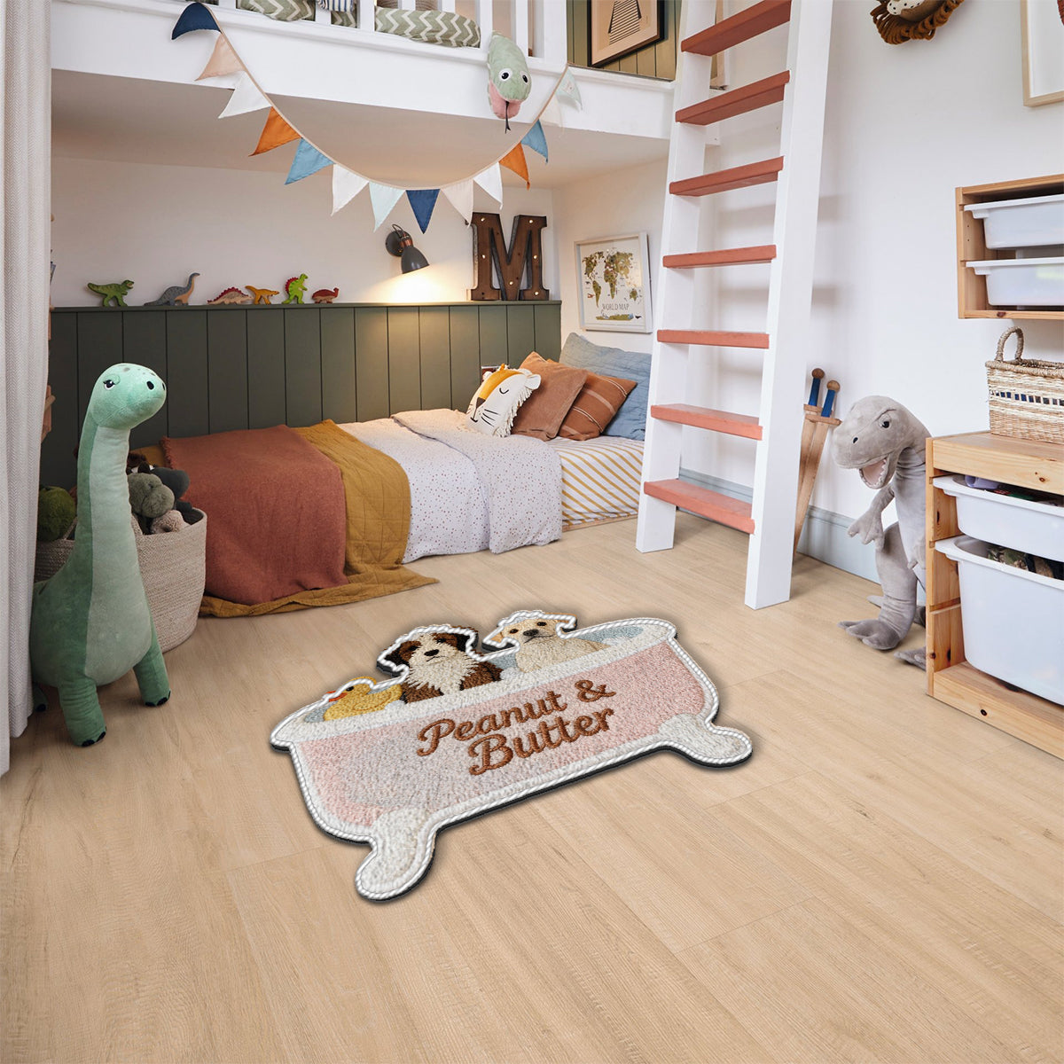 Tapis de salle de bain personnalisé pour les propriétaires d'animaux - Tapis touffeté antidérapant personnalisé pour chien