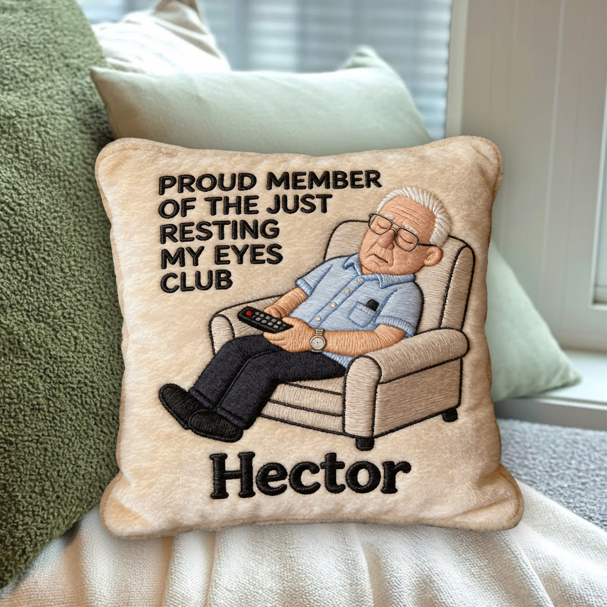 Lustiges Geschenk für Papa, Vatertagsgeschenk - Personalisierbares Premium Kunstfellkissen