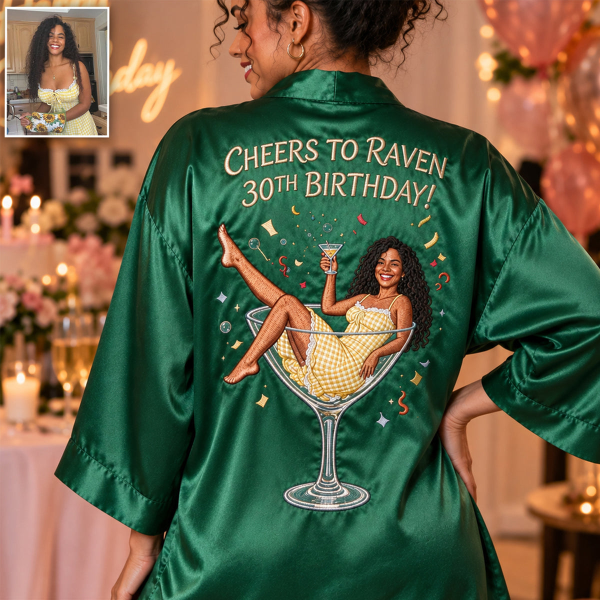 Es ist mein Geburtstag! - Personalisierte Satinrobe zum Geburtstag