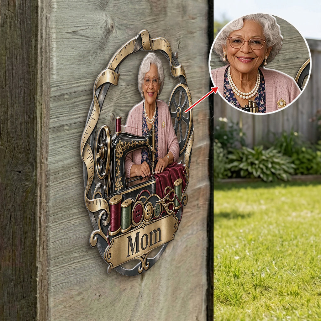 Sewing Lovers Gift - Personalized Sewing 3D Printed Cut Metal Sign