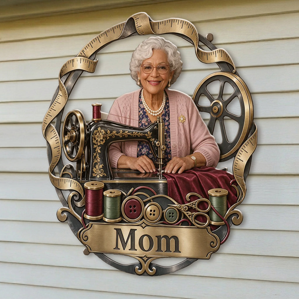 Sewing Lovers Gift - Personalized Sewing 3D Printed Cut Metal Sign