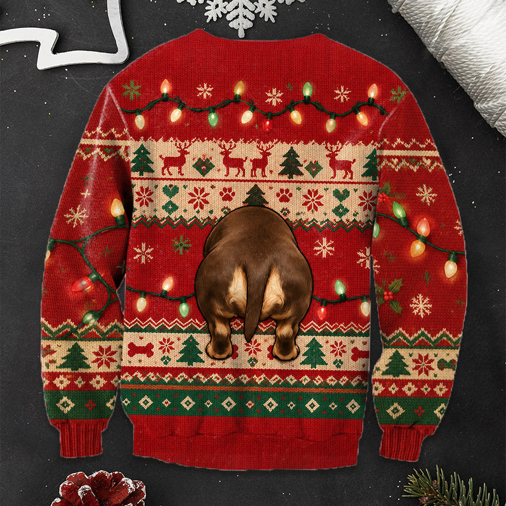Weihnachts-Cute-Hund - Personalisierter Hund Ugly Sweater