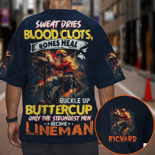 Seuls les plus forts deviennent électriciens - T-shirt personnalisé pour électricien