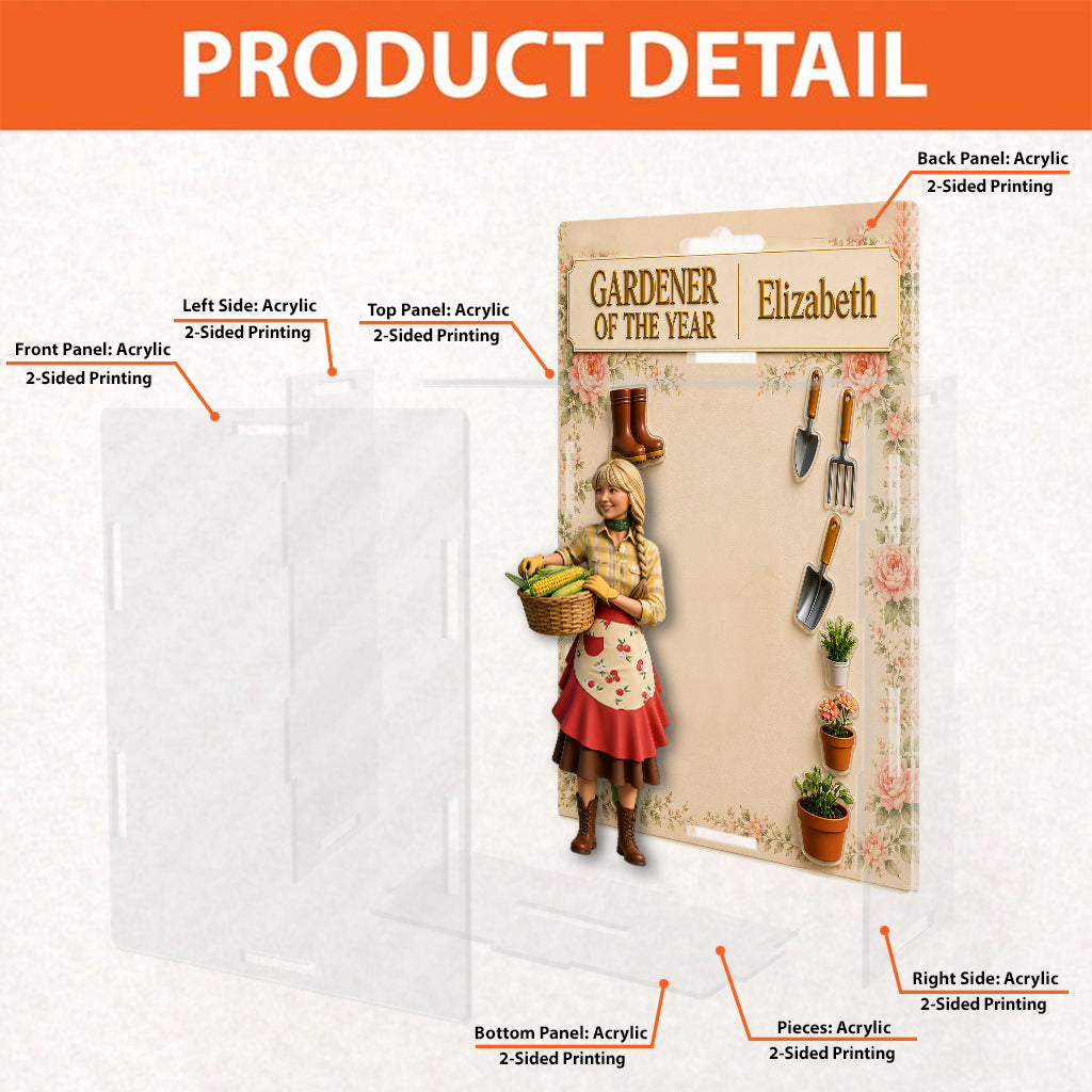 Gärtner des Jahres - Personalisierte Garten-Acryl-Displaybox