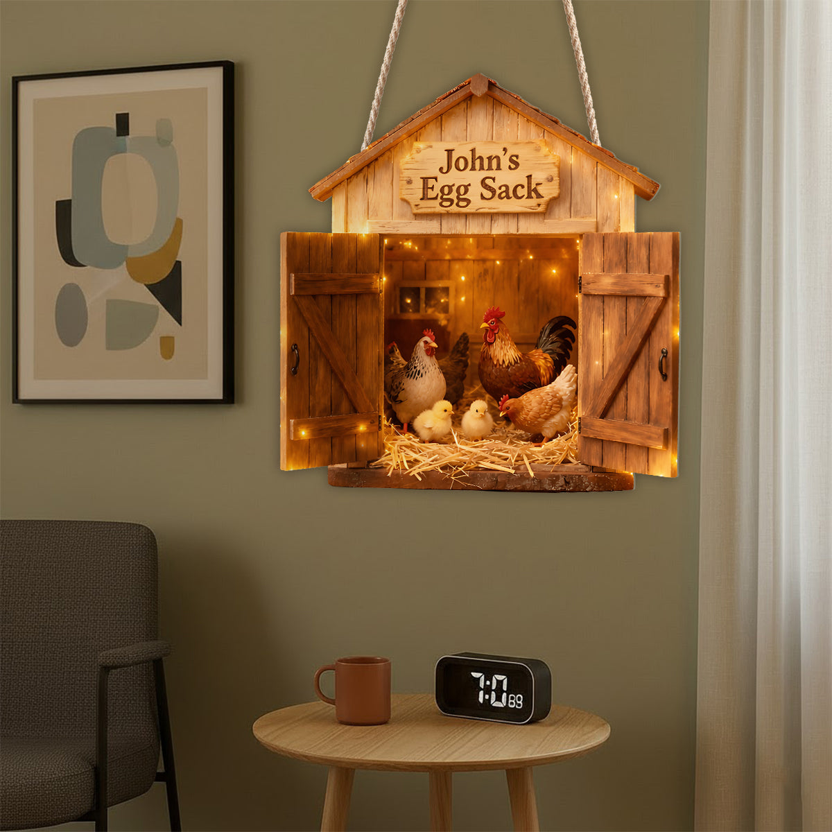 Eiersack, Geschenk für Landwirte – Personalisiertes LED-Licht-Acrylschild für Landwirte