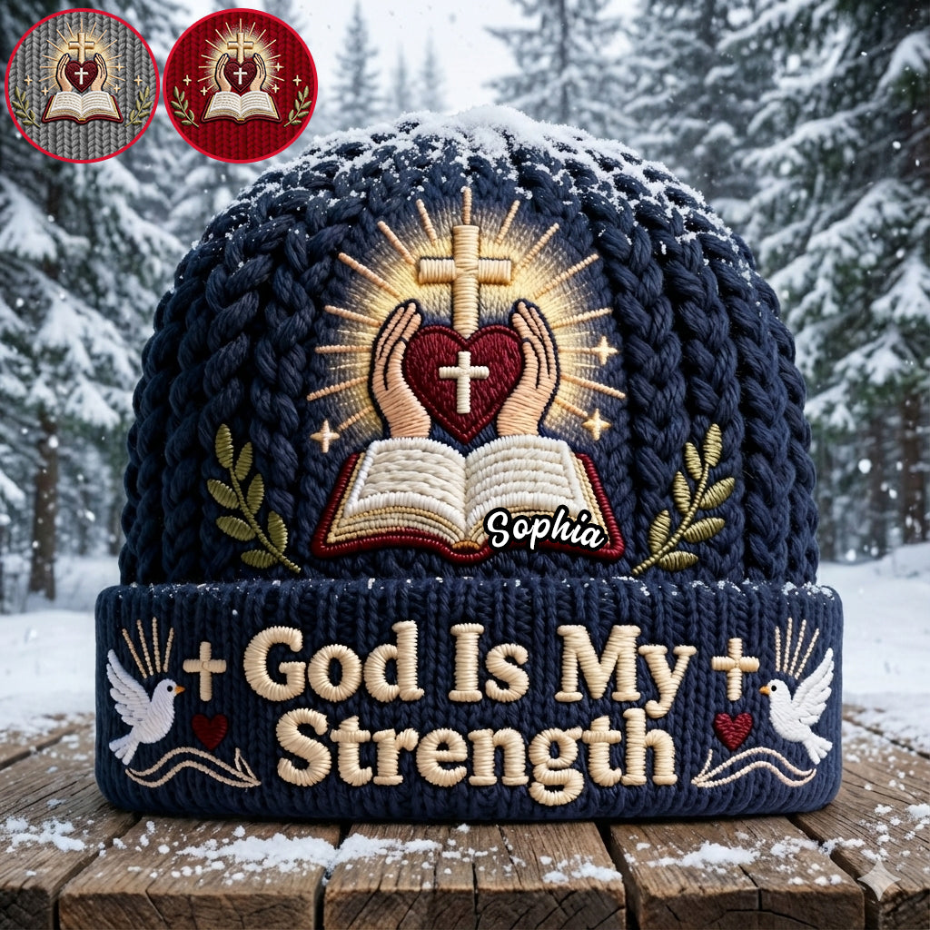 Gott ist meine Stärke – Personalisierte christliche Mütze