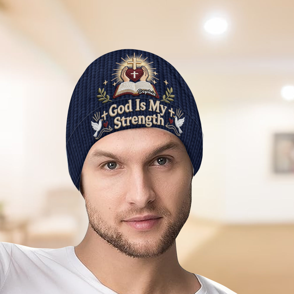 Gott ist meine Stärke – Personalisierte christliche Mütze