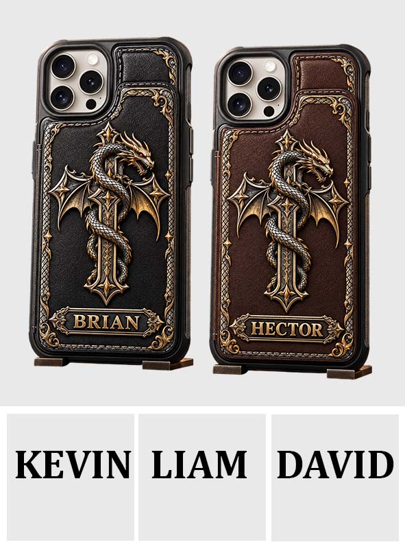 Faith & Fire - Personalized Dragon Fully Printed Wallet Phone Case