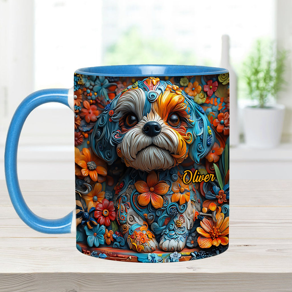 Bunte Shih-Tzu-Träume – personalisierte Tasse mit Hundemotiv