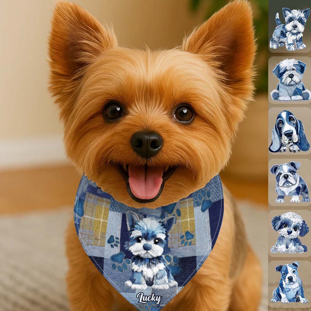 J'aime mon chien - Bandana personnalisé pour chien