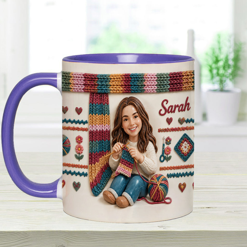 Love Crocheting - Personalized Crocheting Accent Mug & Coaster
