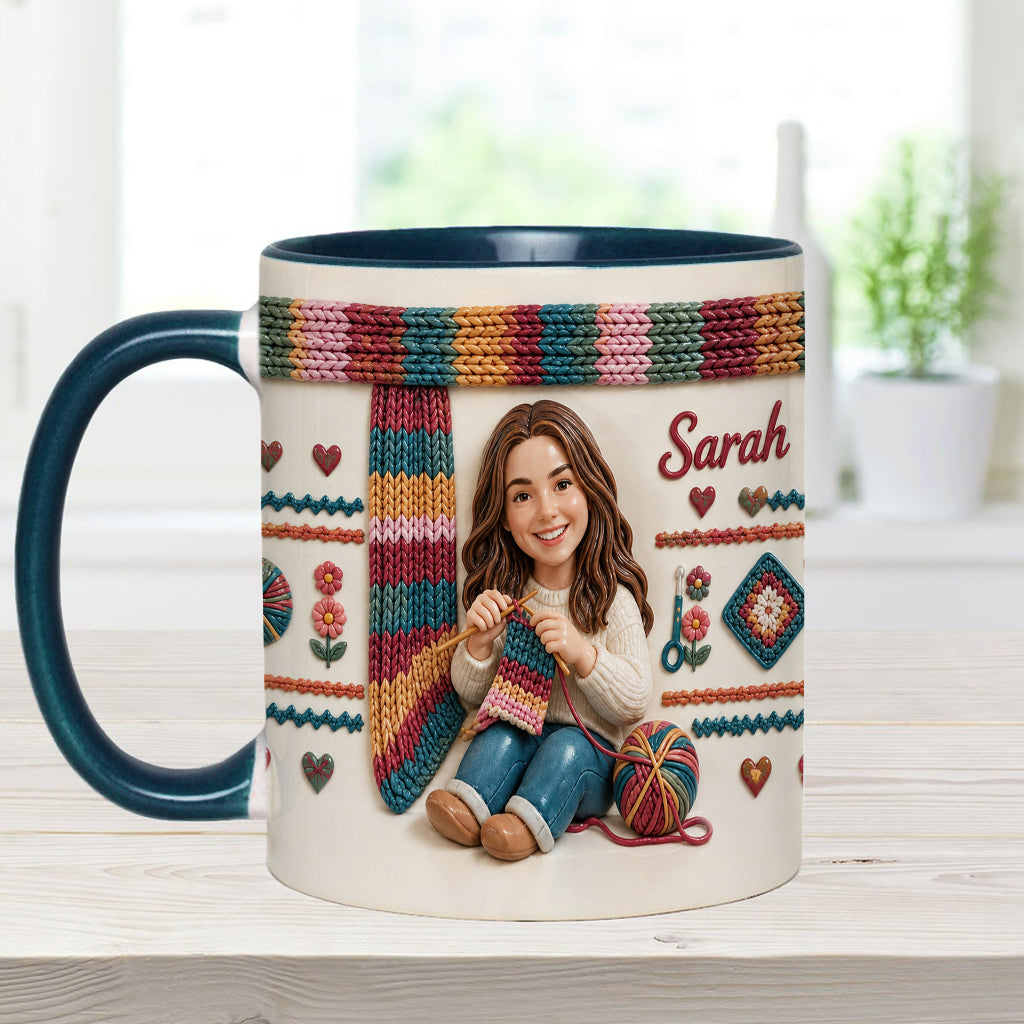 Love Crocheting - Personalized Crocheting Accent Mug & Coaster
