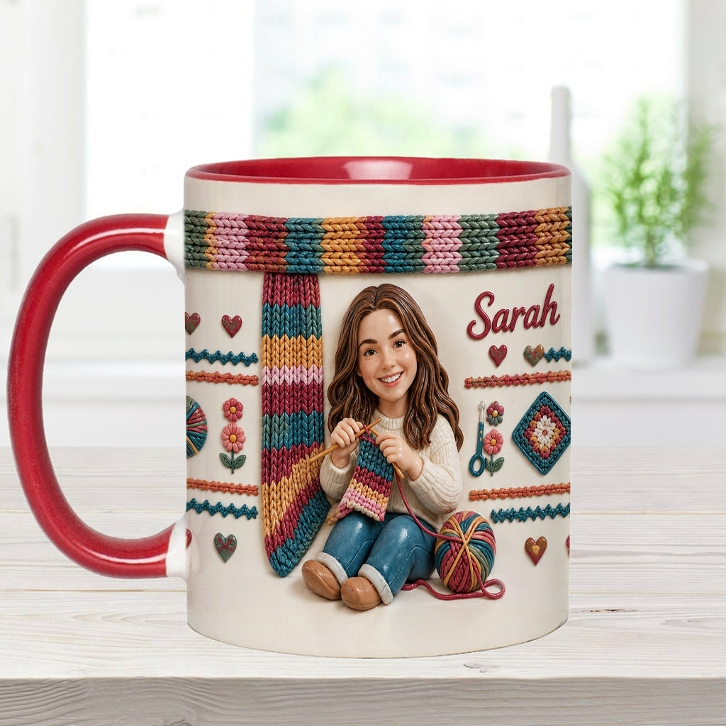 Love Crocheting - Personalized Crocheting Accent Mug & Coaster